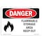 Signmission Safety Sign, OSHA Danger, 7" Height, Flammable Storage Area Keep Out, Landscape OS-DS-D-710-L-2016 - alternate 1